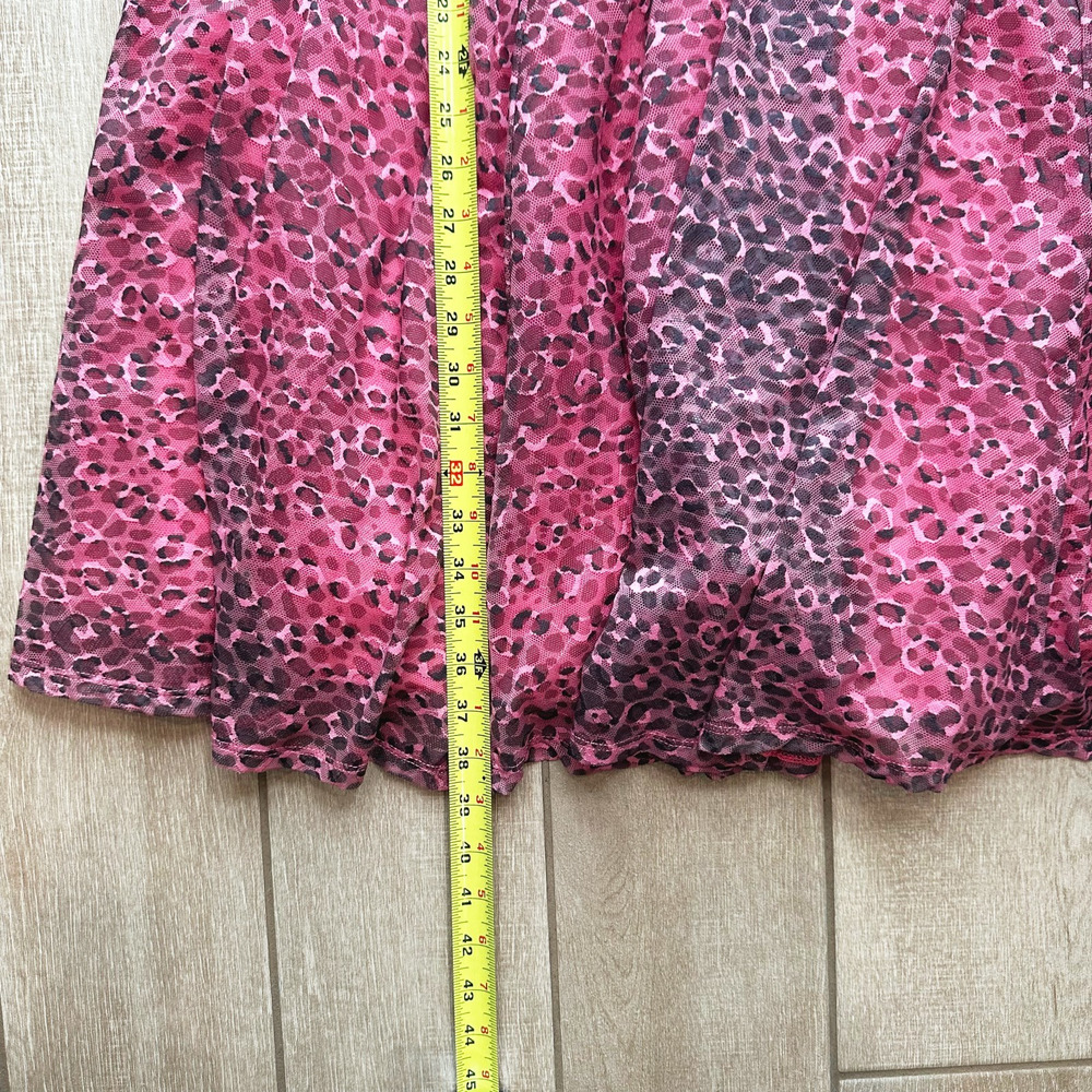 Betsey Johnson X Torrid Pink Tulle Leopard Midi Dress Size 16 Punk Grunge Alt - Picture 11 of 11